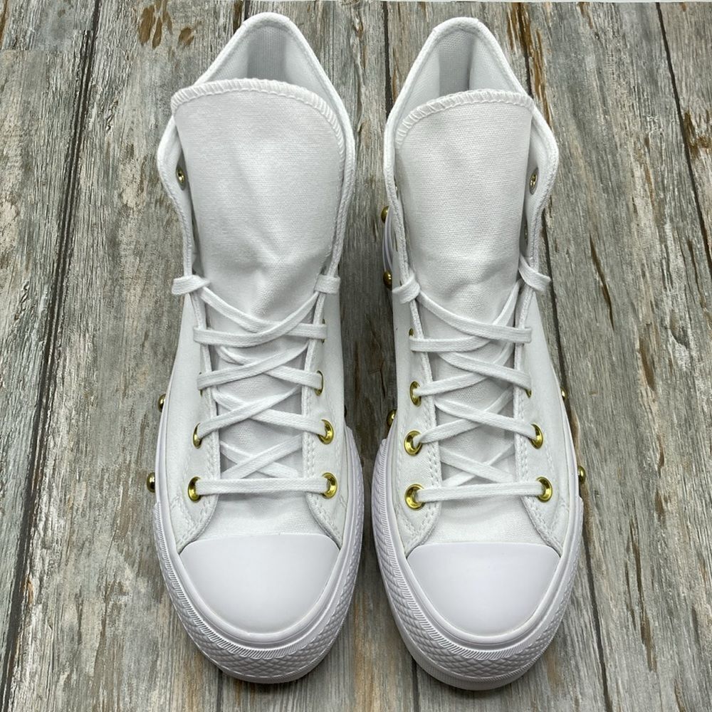 Converse Chuck Taylor All Star Lift Platform Star Studded Sneakers Shoes Size 8 - Picture 4 of 16